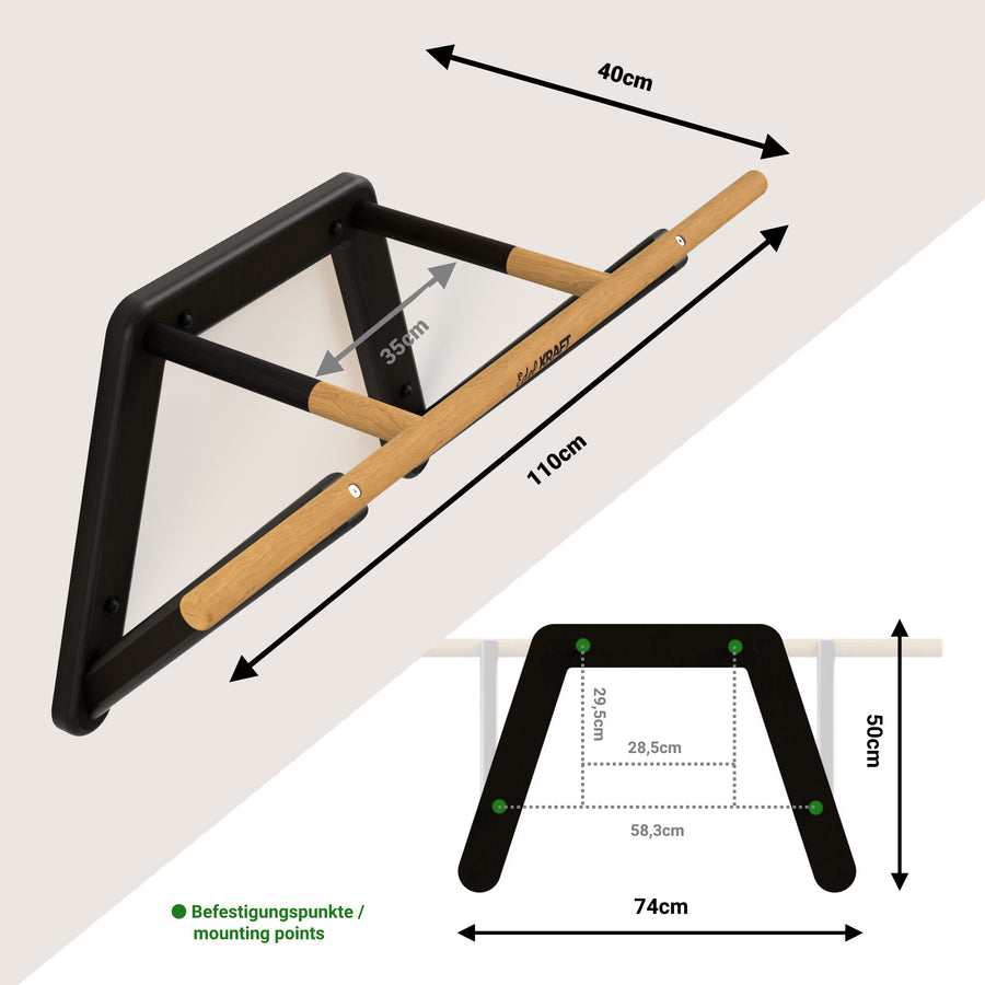 Premium Klimmzugstange aus Holz